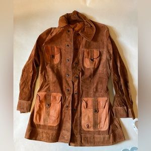 Vintage 70s tan suede leather jacket (Blocks)